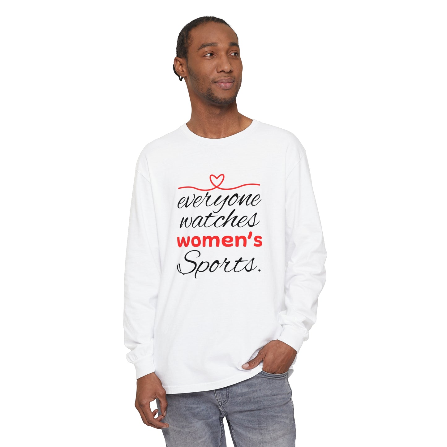 Evveryone watches Women Garment-dyed Long Sleeve T-Shirt