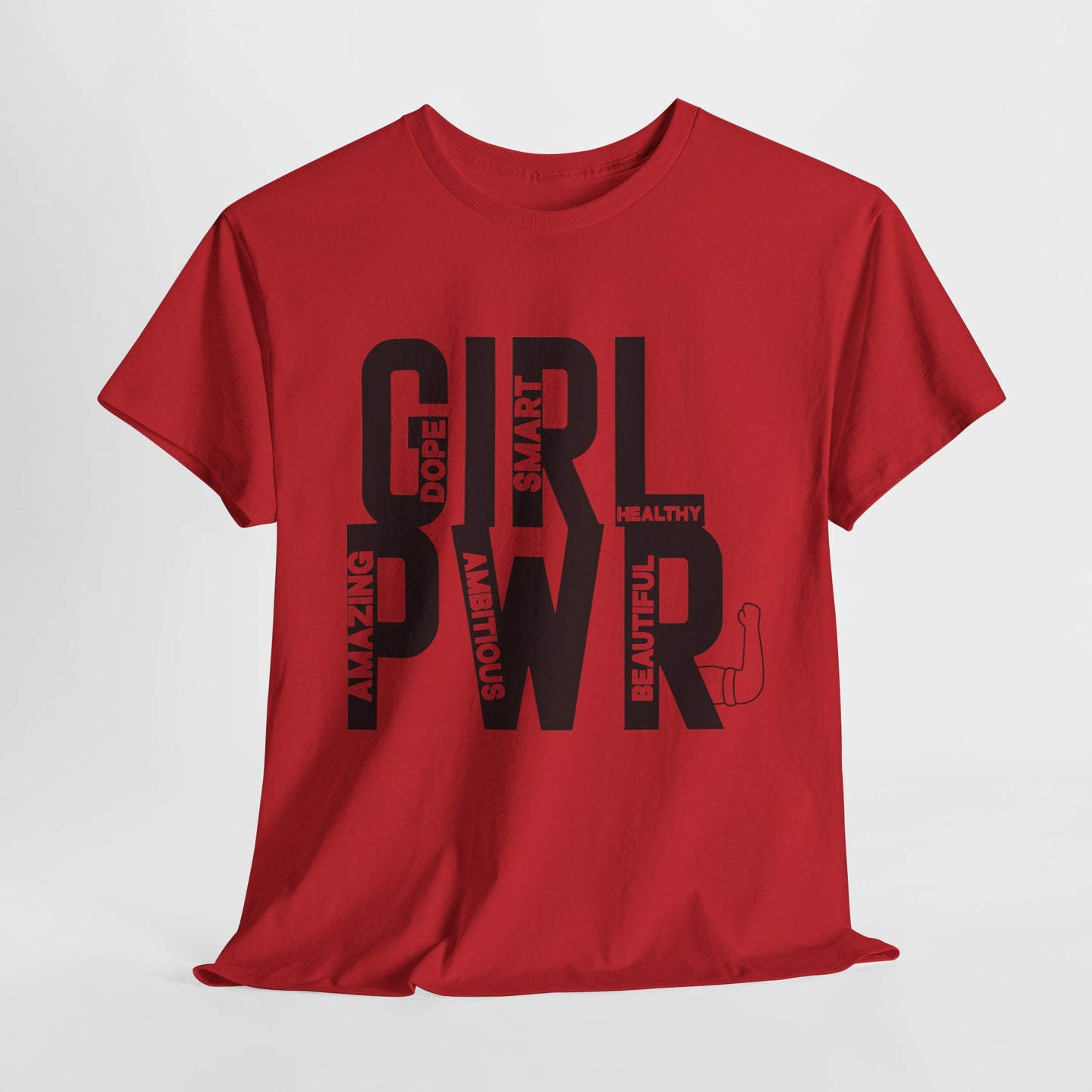GIRL PWR Printed T Shirt with Hearts