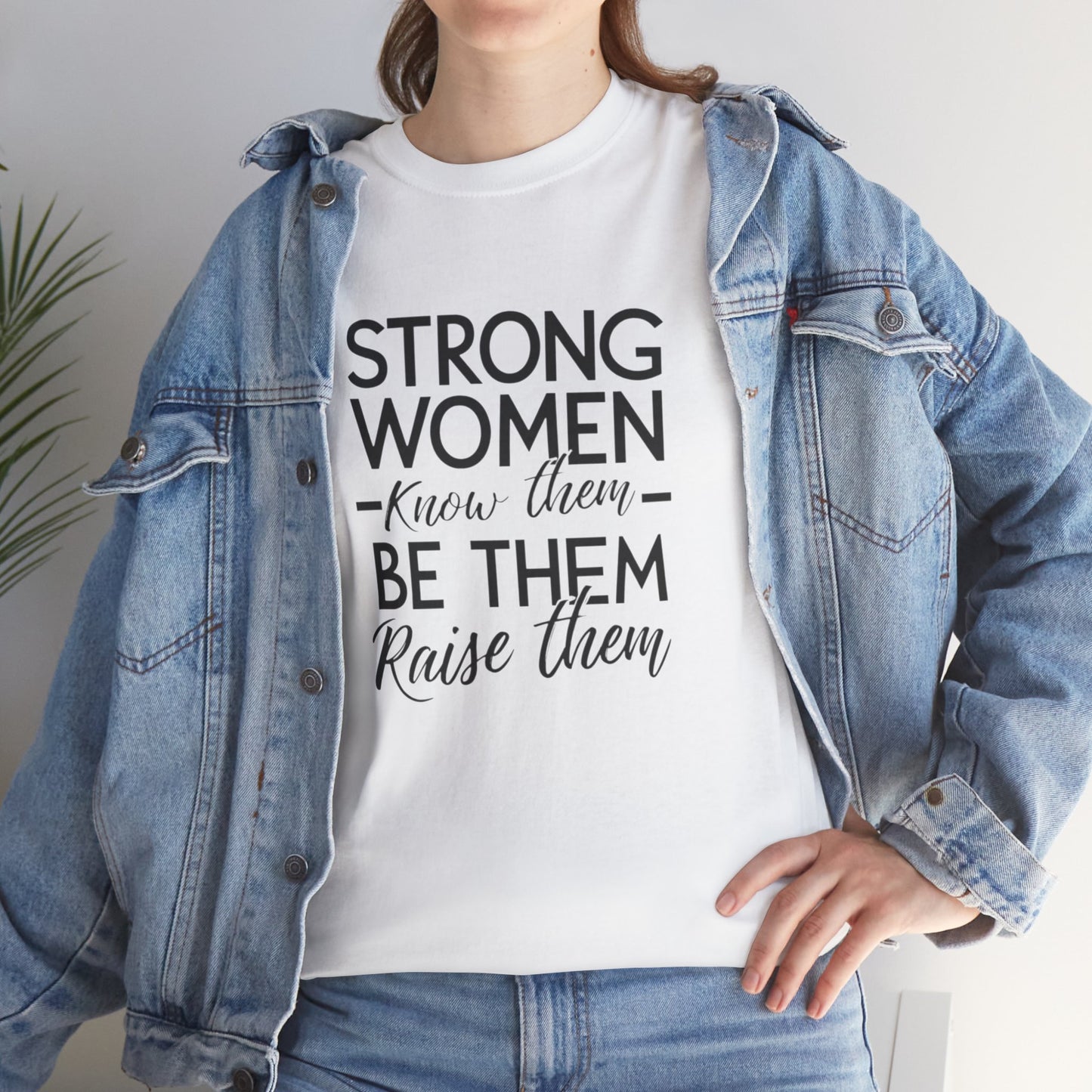 Strong Women Printed T Shirt with Hearts