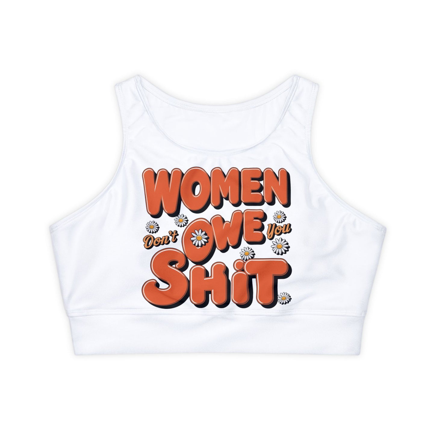 Women Fully Lined, Padded Sports Bra (AOP)