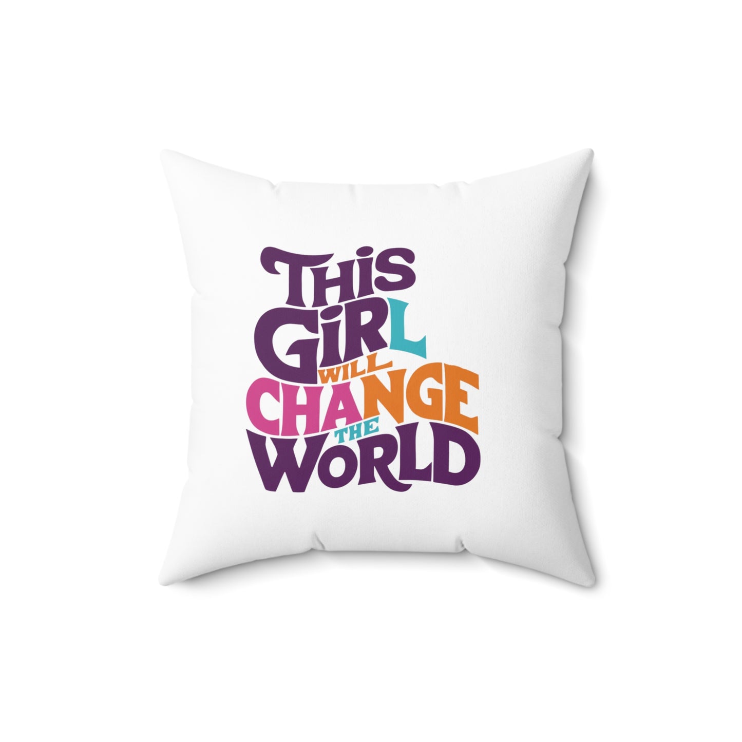 This Girl Spun Polyester Square Pillow