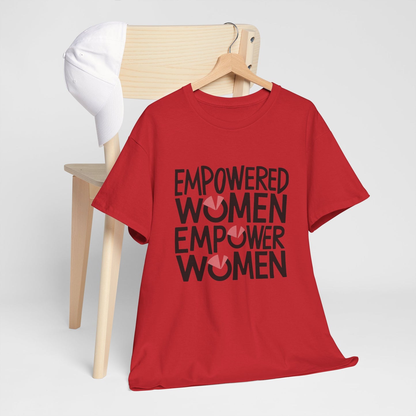 Empowered Printed T Shirt with Hearts