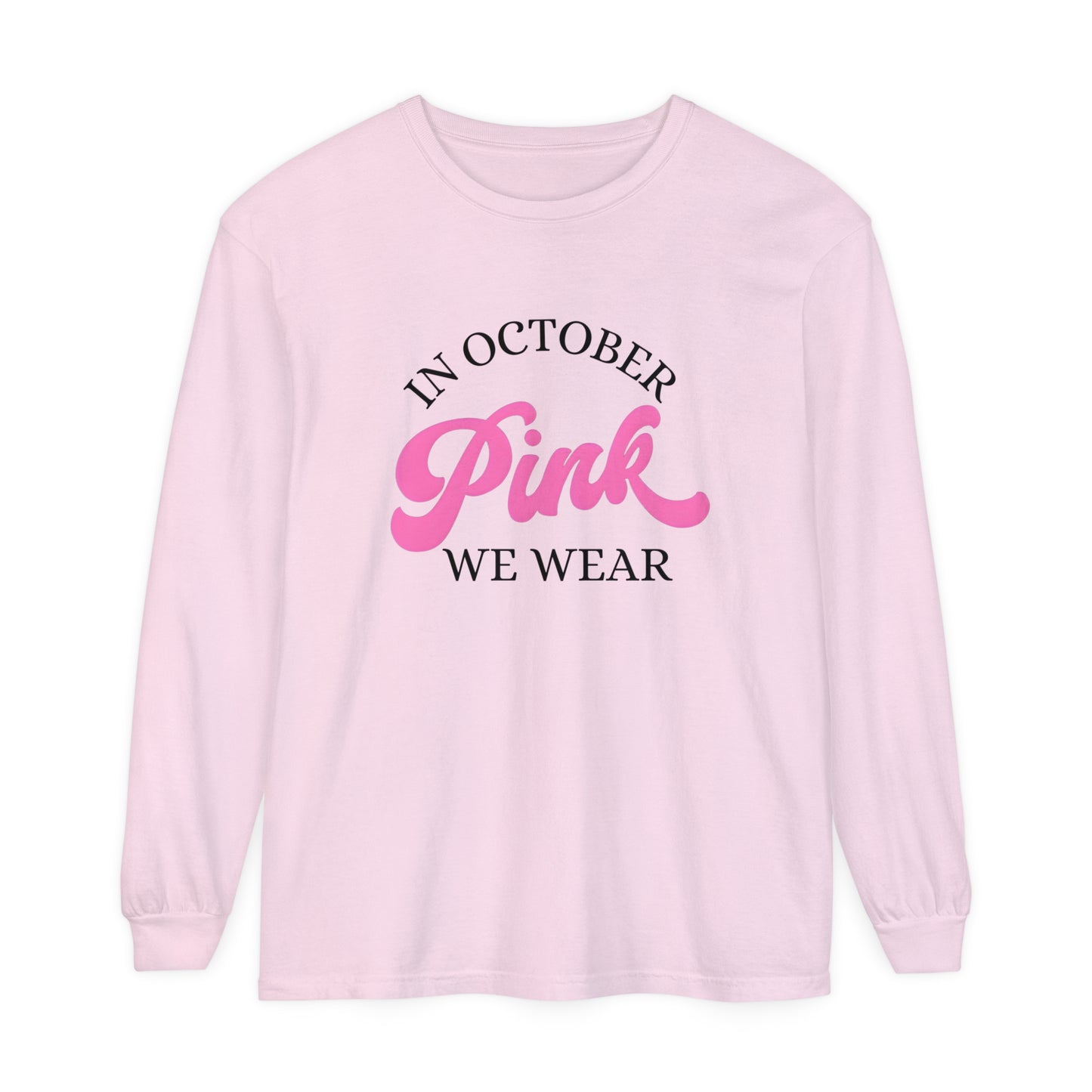 In October Unisex Garment-dyed Long Sleeve T-Shirt