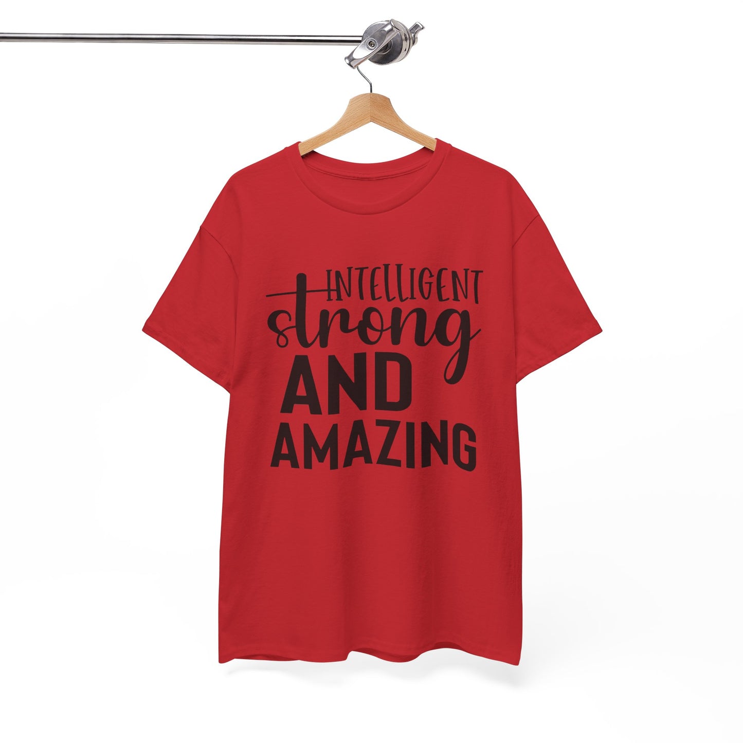 Intelligent Strong Printed T Shirt with Hearts