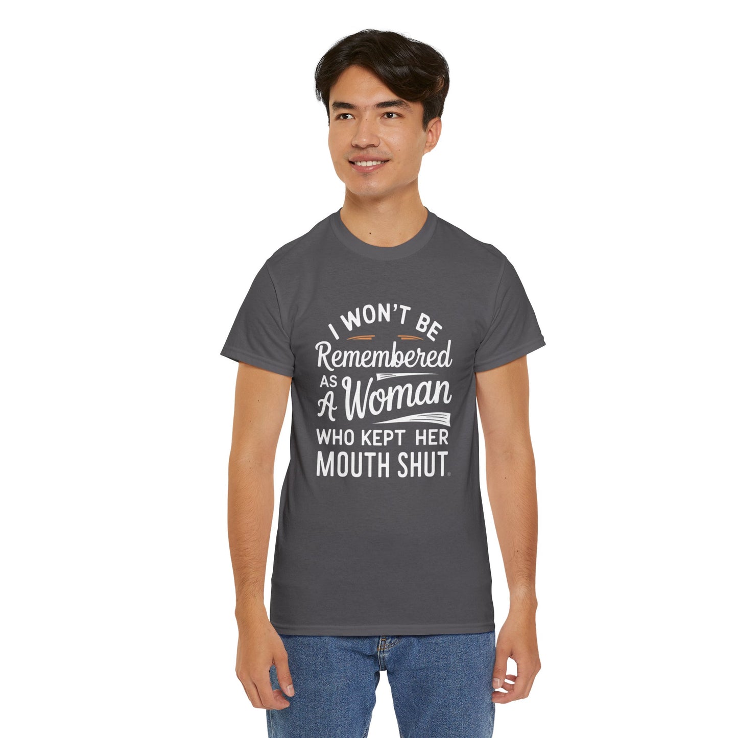 I WON'T Be Printed  T Shirt with Hearts