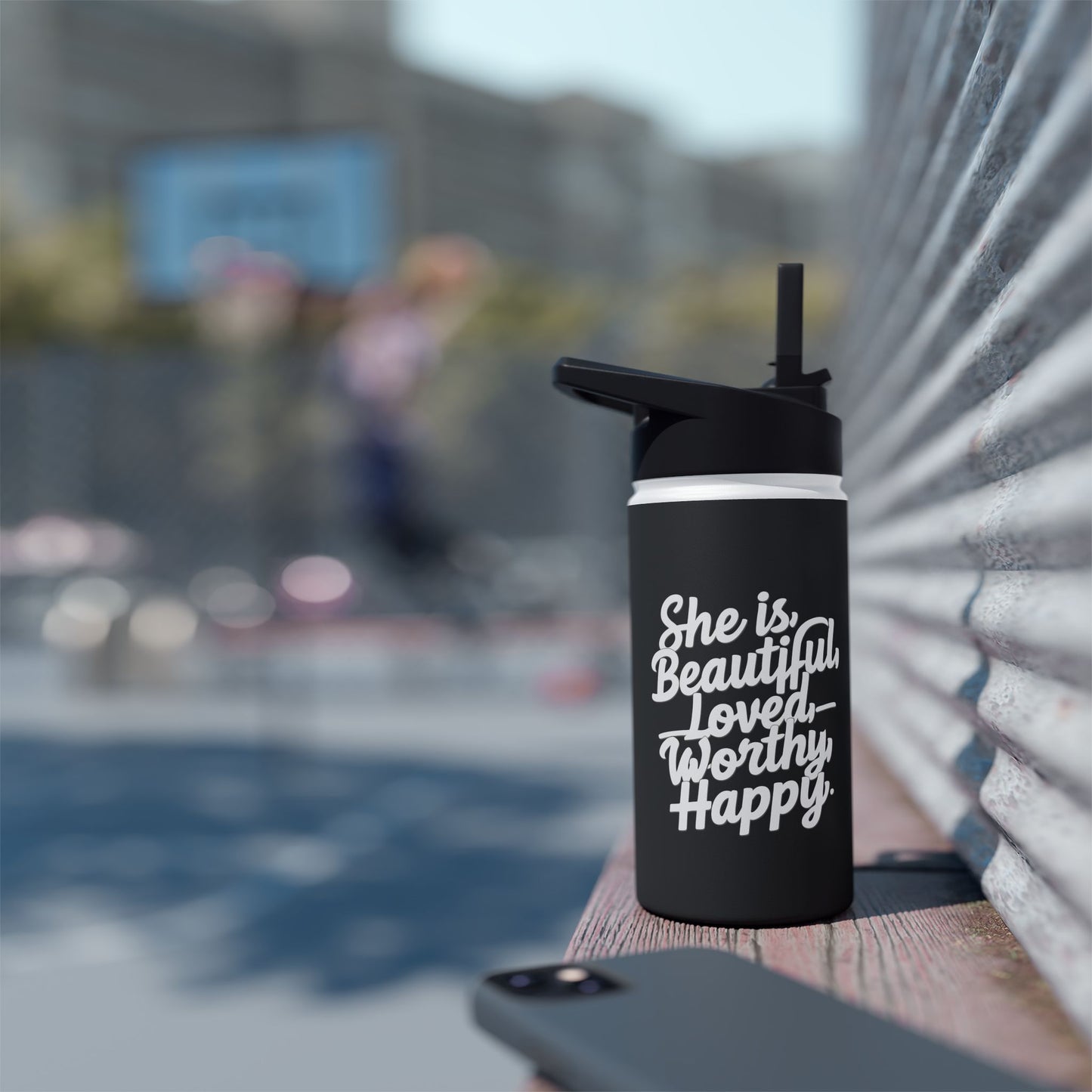 She is  Stainless Steel Water Bottle, Standard Lid