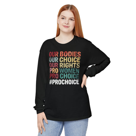 Our Bodies Women Garment-dyed Long Sleeve T-Shirt