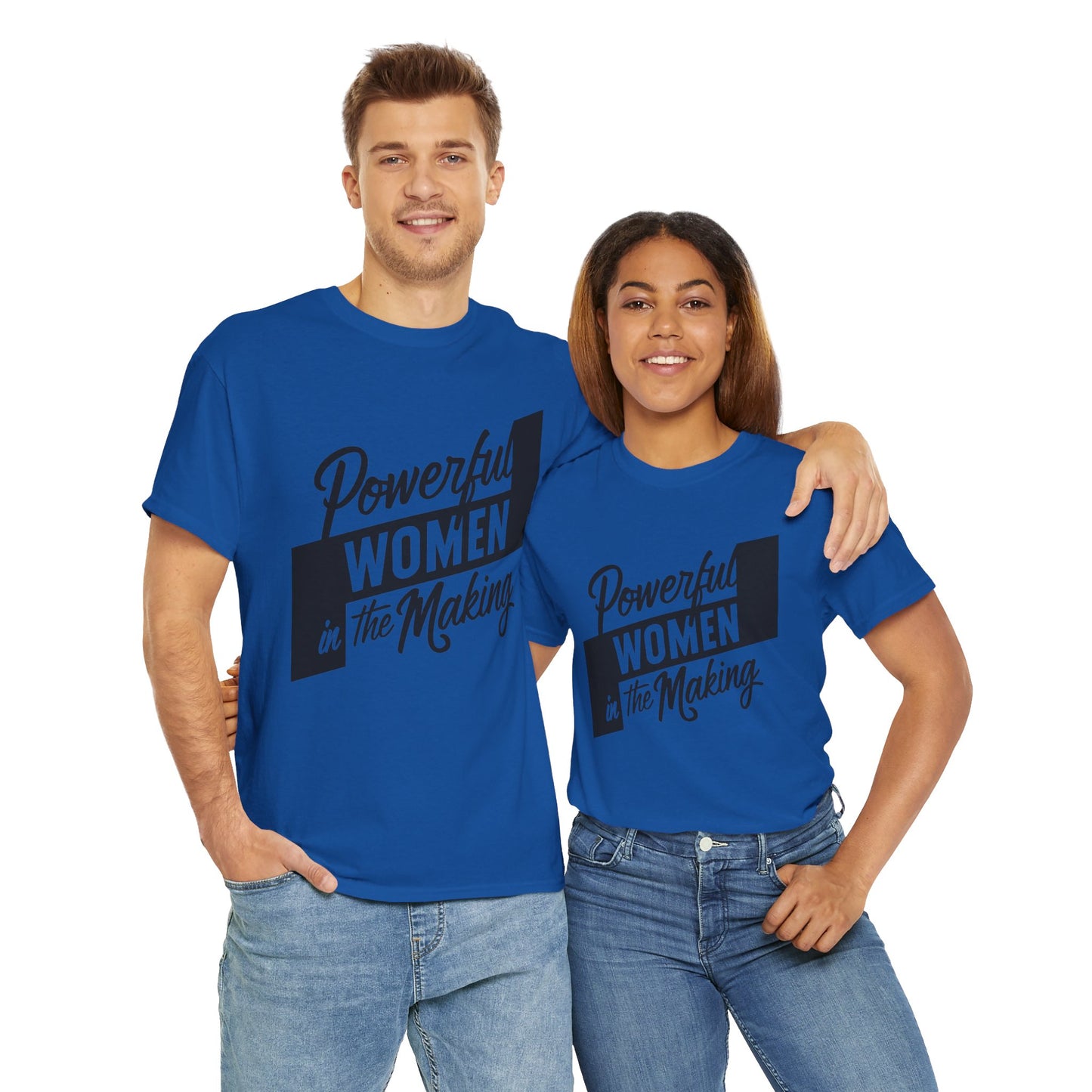 Powerful Women Printed T Shirt with Hearts