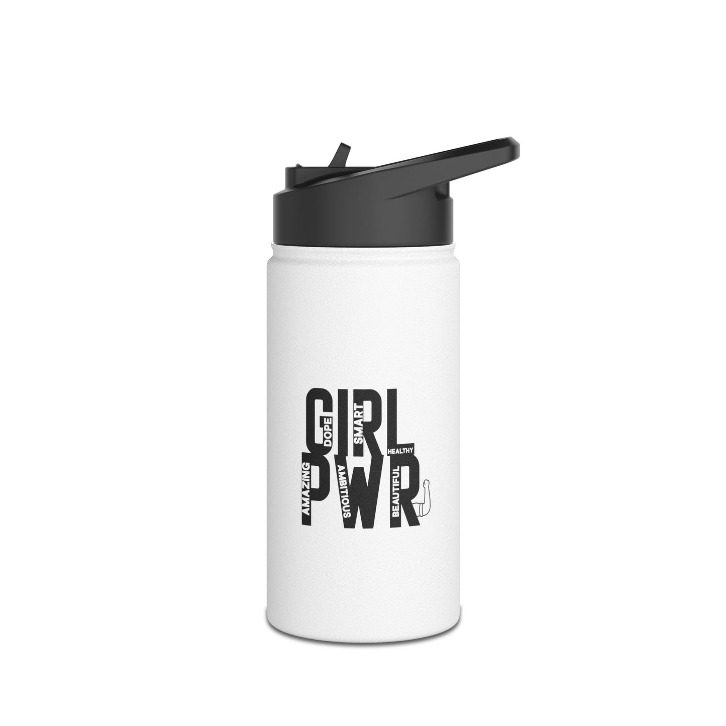 Girl Pwr  Stainless Steel Water Bottle, Standard Lid