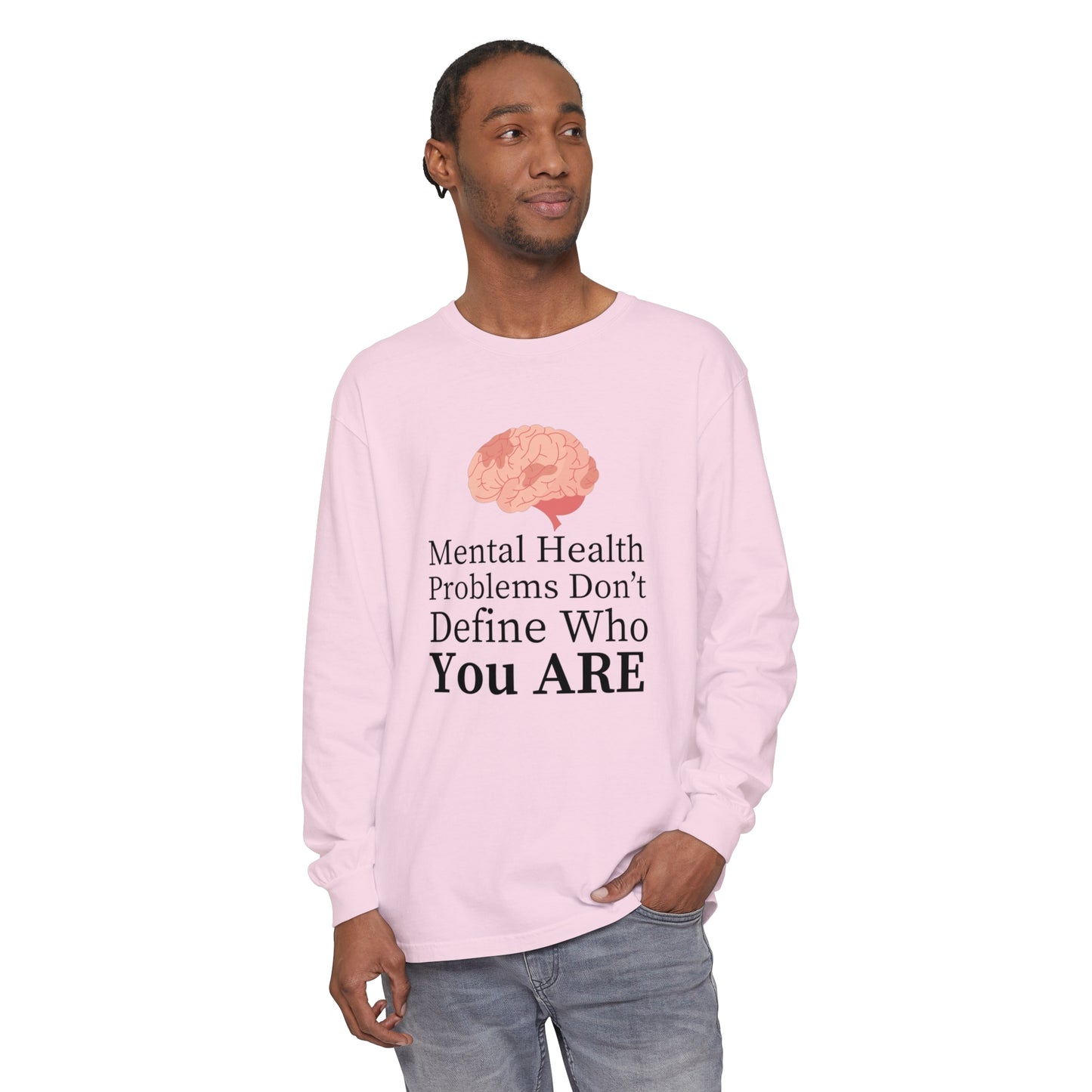 Mental Problems Women Garment-dyed Long Sleeve T-Shirt