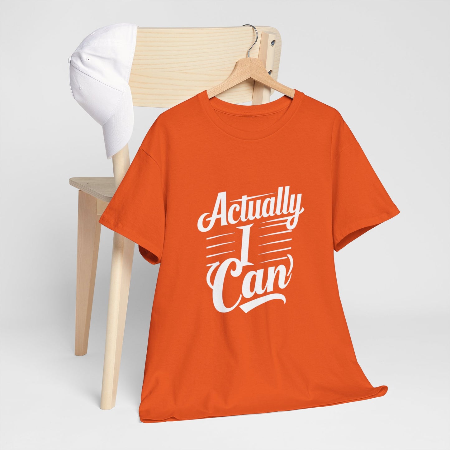 Actually I Can Women Heavy Cotton Tee