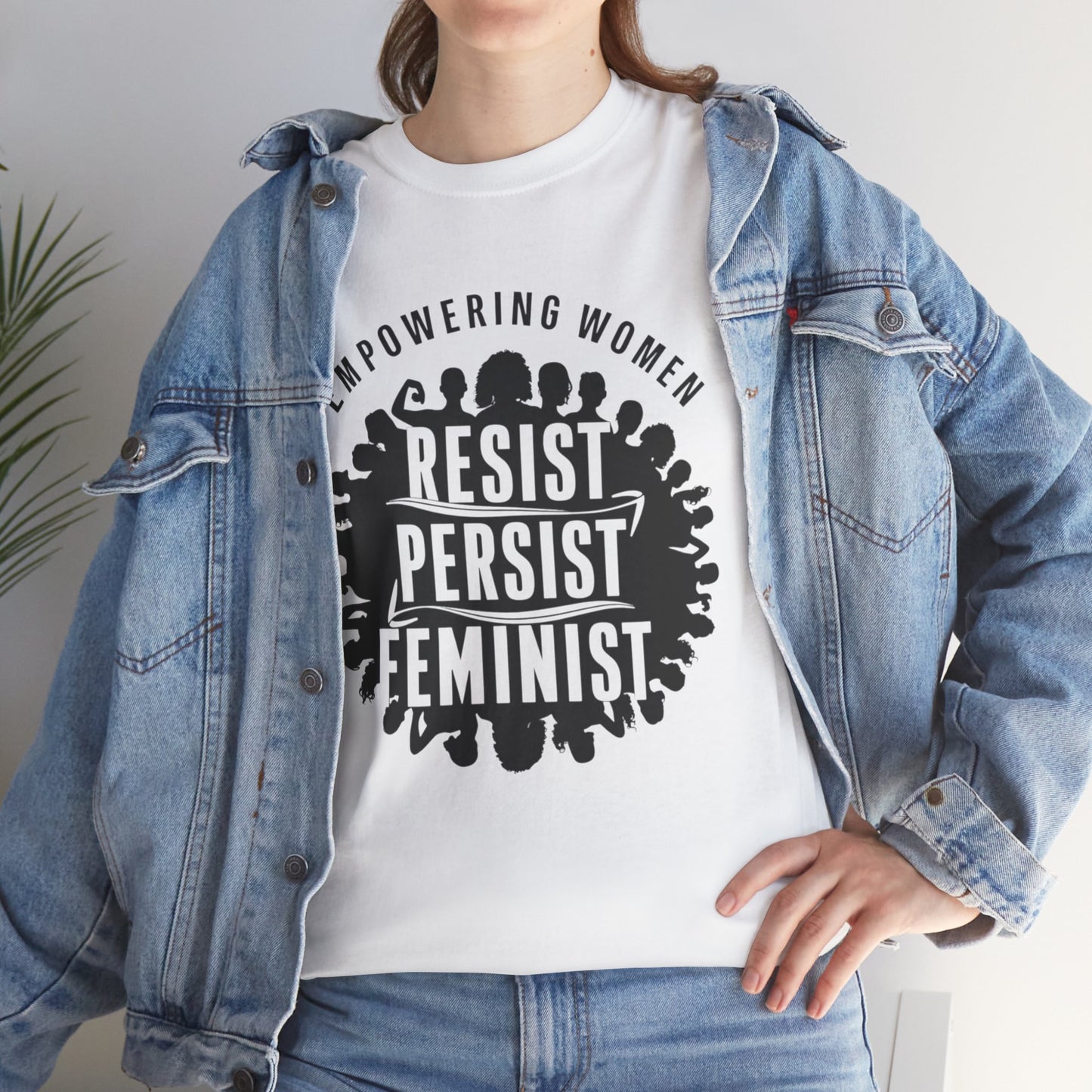Empowering Women Printed T Shirt with Hearts