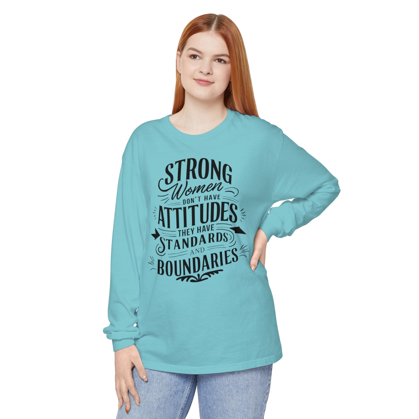 Strong Women Women Garment-dyed Long Sleeve T-Shirt