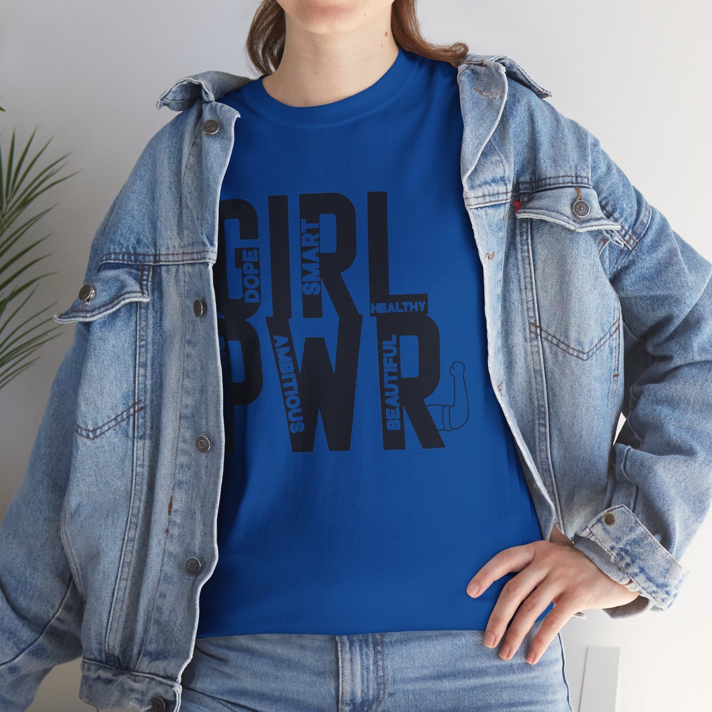 GIRL PWR Printed T Shirt with Hearts