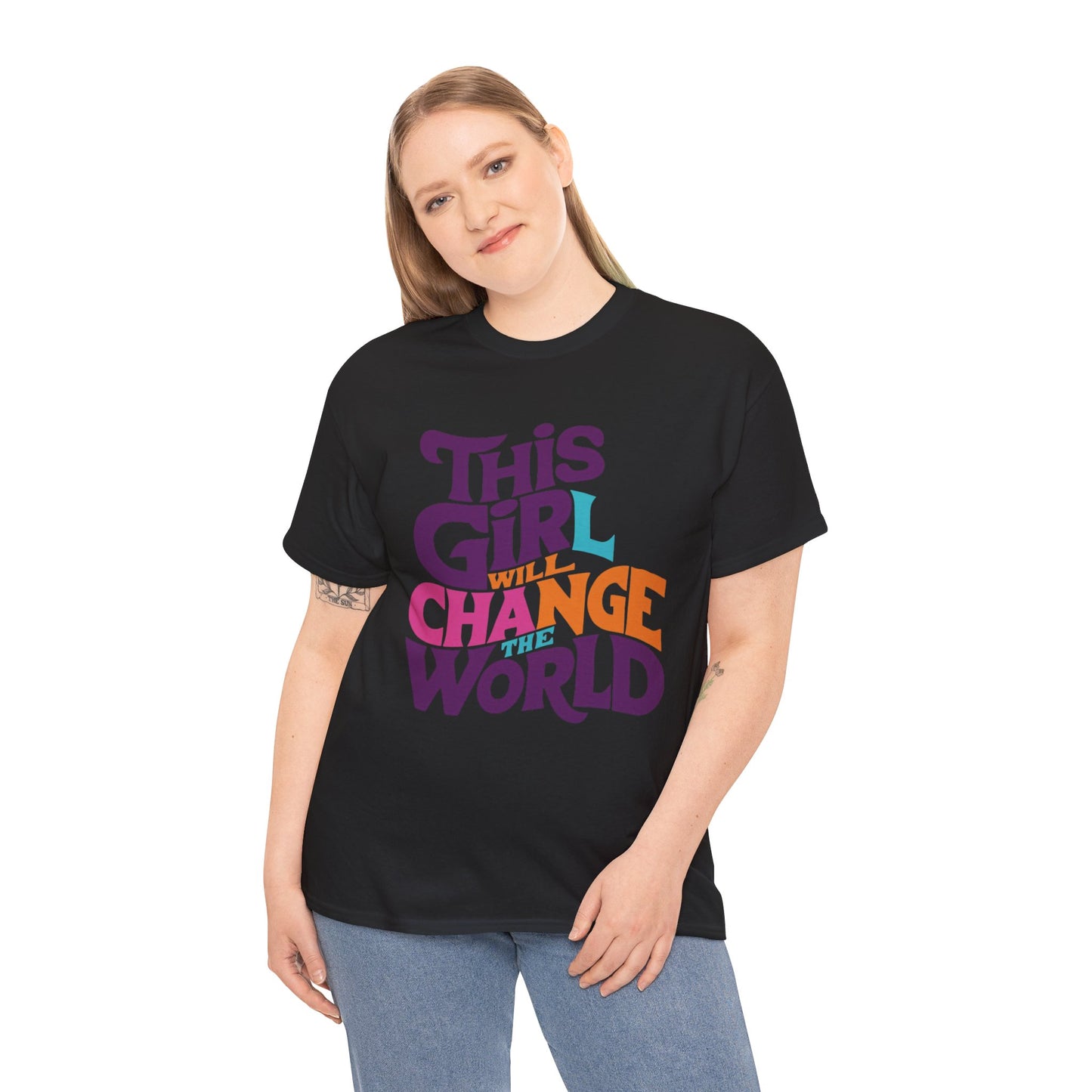 This Girl Printed  T Shirt with Hearts