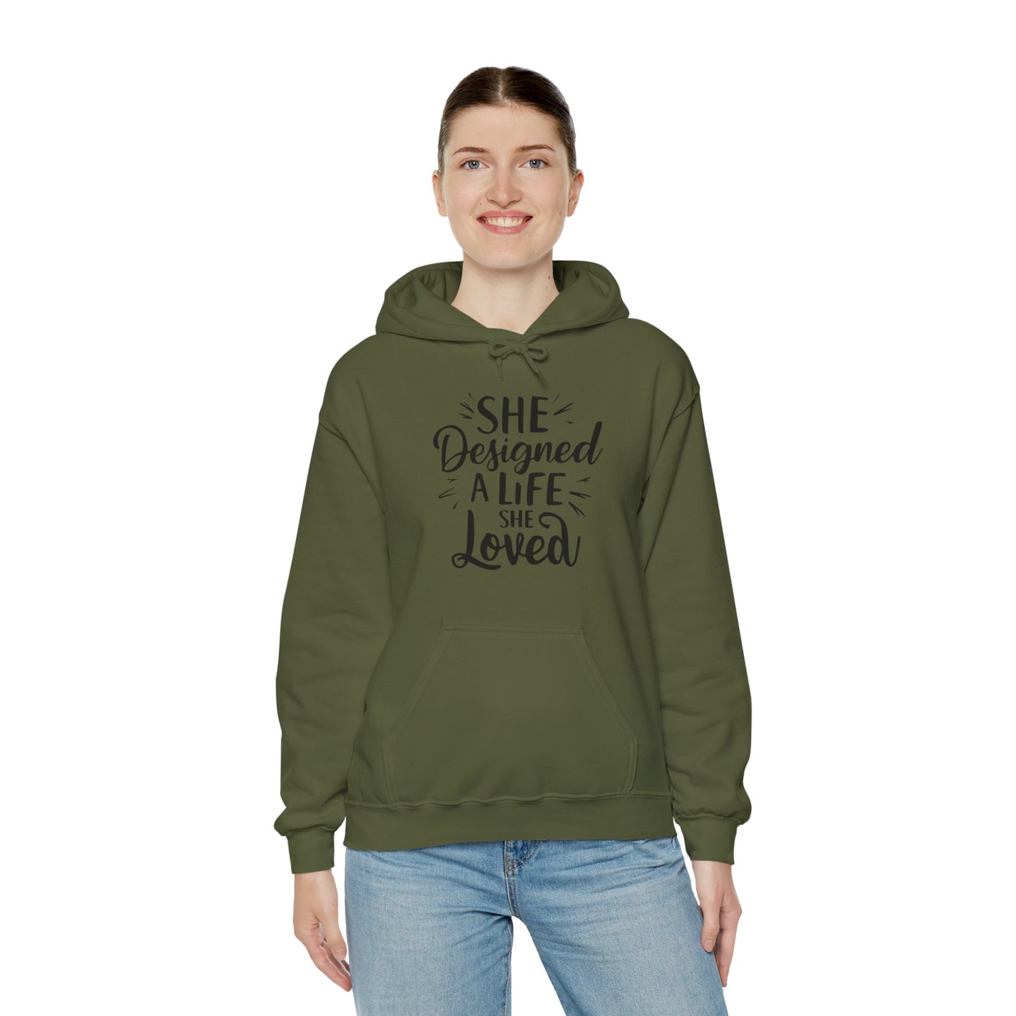 She Designed Printed Unisex Heavy Blend™ Hooded Sweatshirt