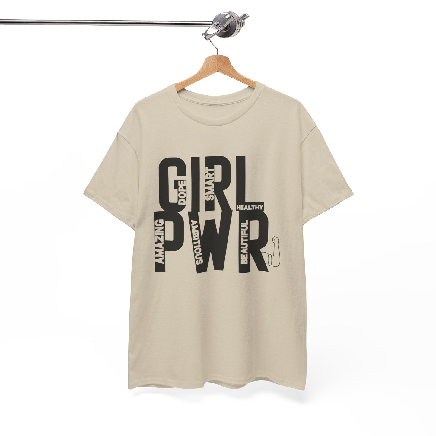 GIRL PWR Printed T Shirt with Hearts
