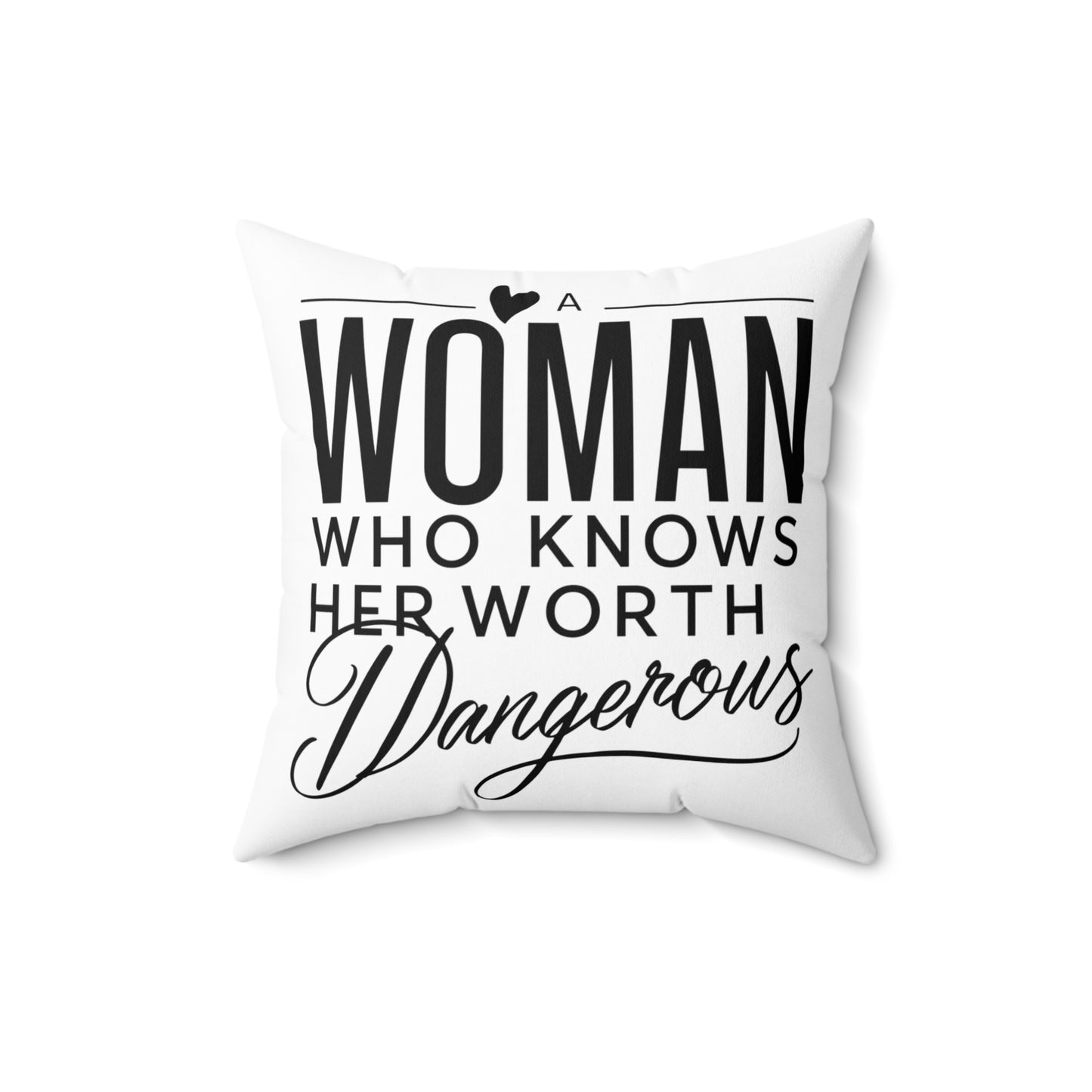 A Woman Spun Polyester Square Pillow
