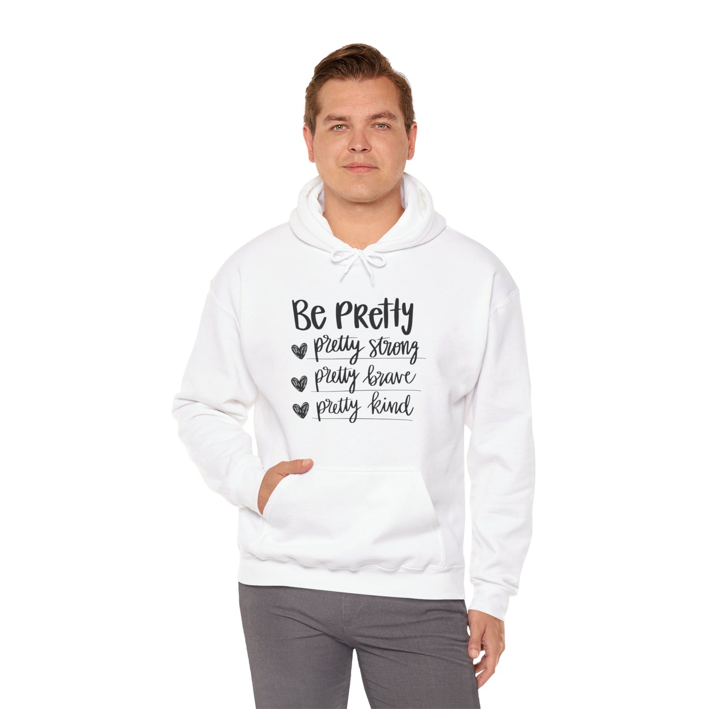 Be Pretty Pretty Strong Unisex Heavy Blend™ Hooded Sweatshirt