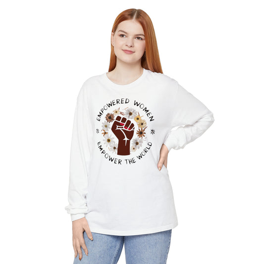 Empowered Women Women Garment-dyed Long Sleeve T-Shirt