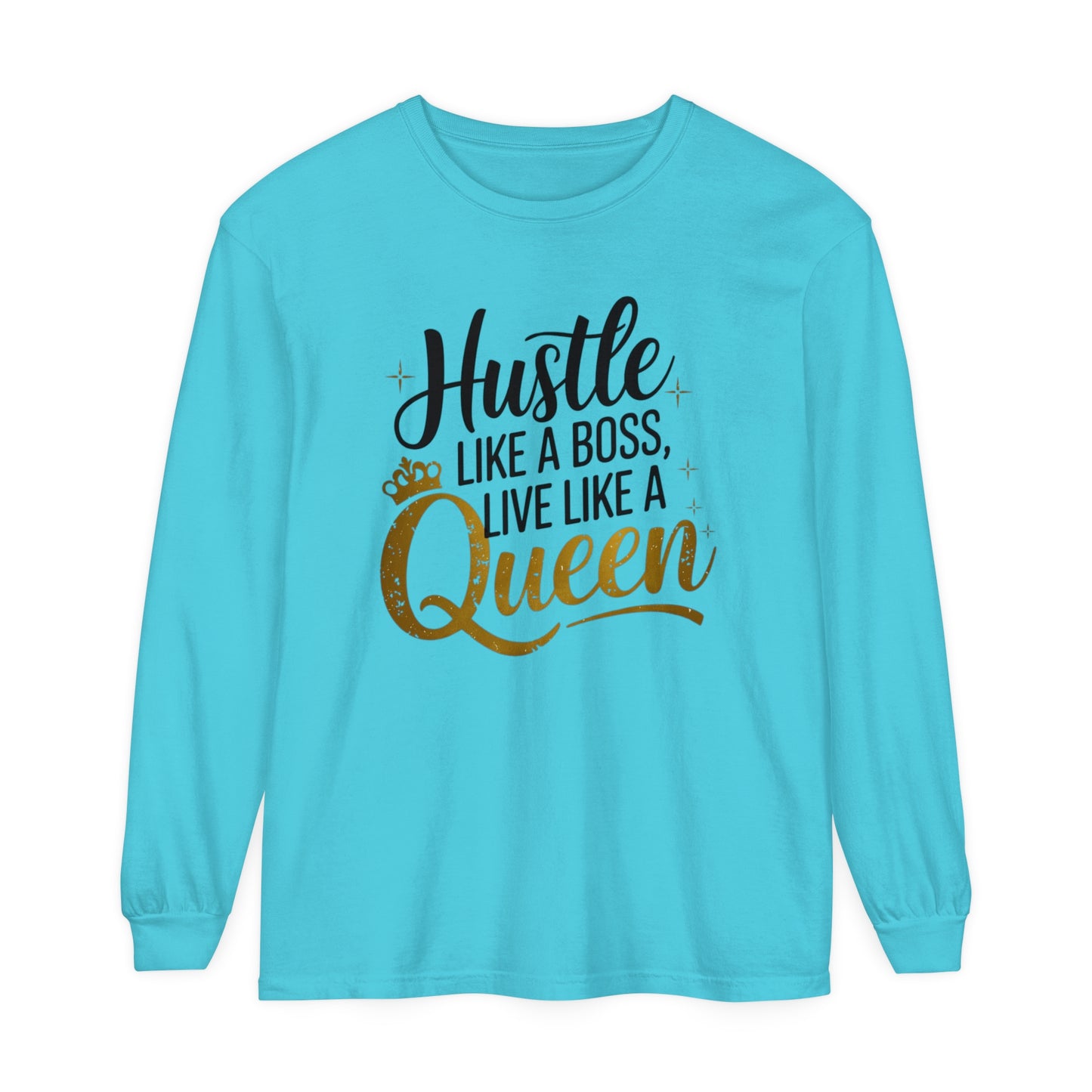Hustle Women Garment-dyed Long Sleeve T-Shirt