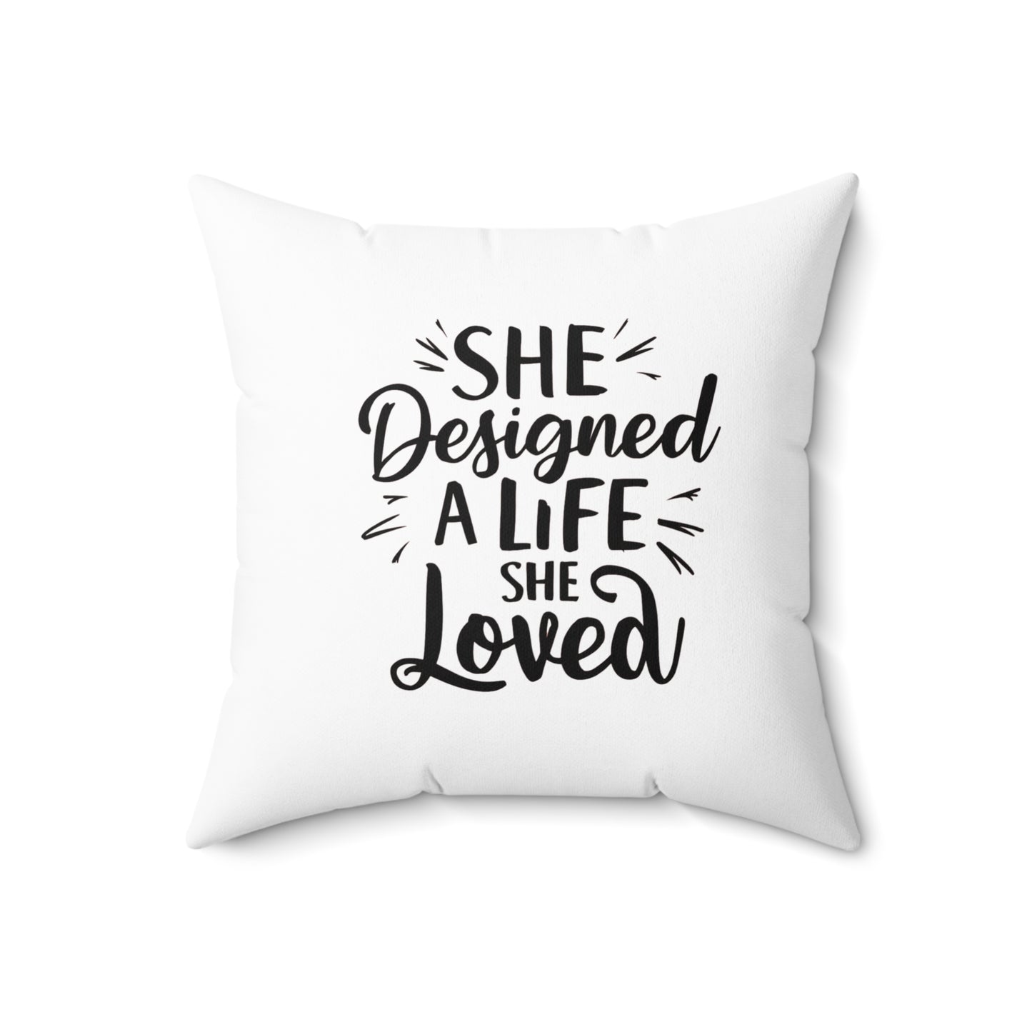 She designed  Spun Polyester Square Pillow