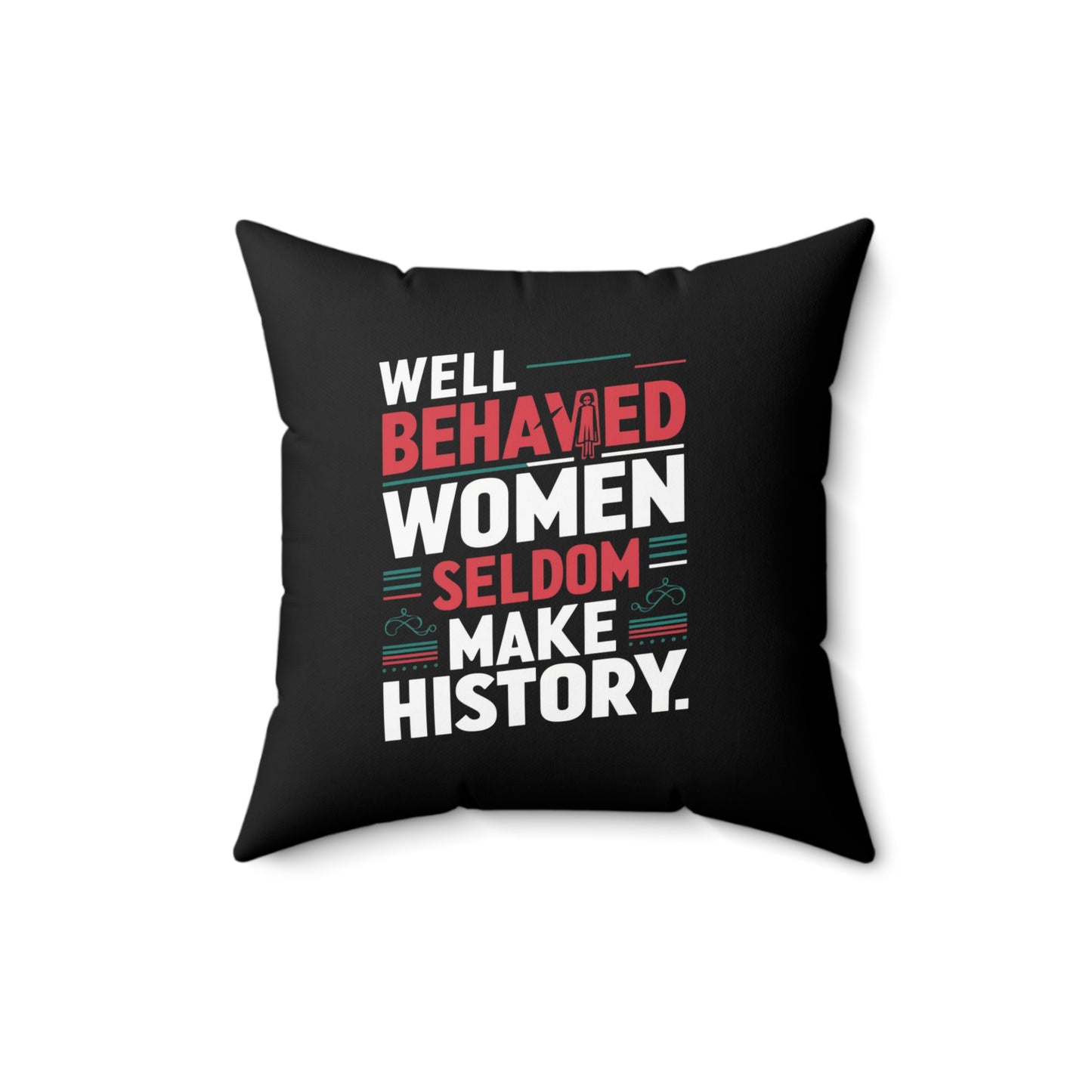Well Behaved Spun Polyester Square Pillow