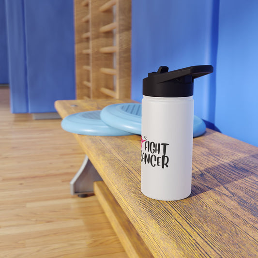 Fight Cancer  Stainless Steel Water Bottle, Standard Lid