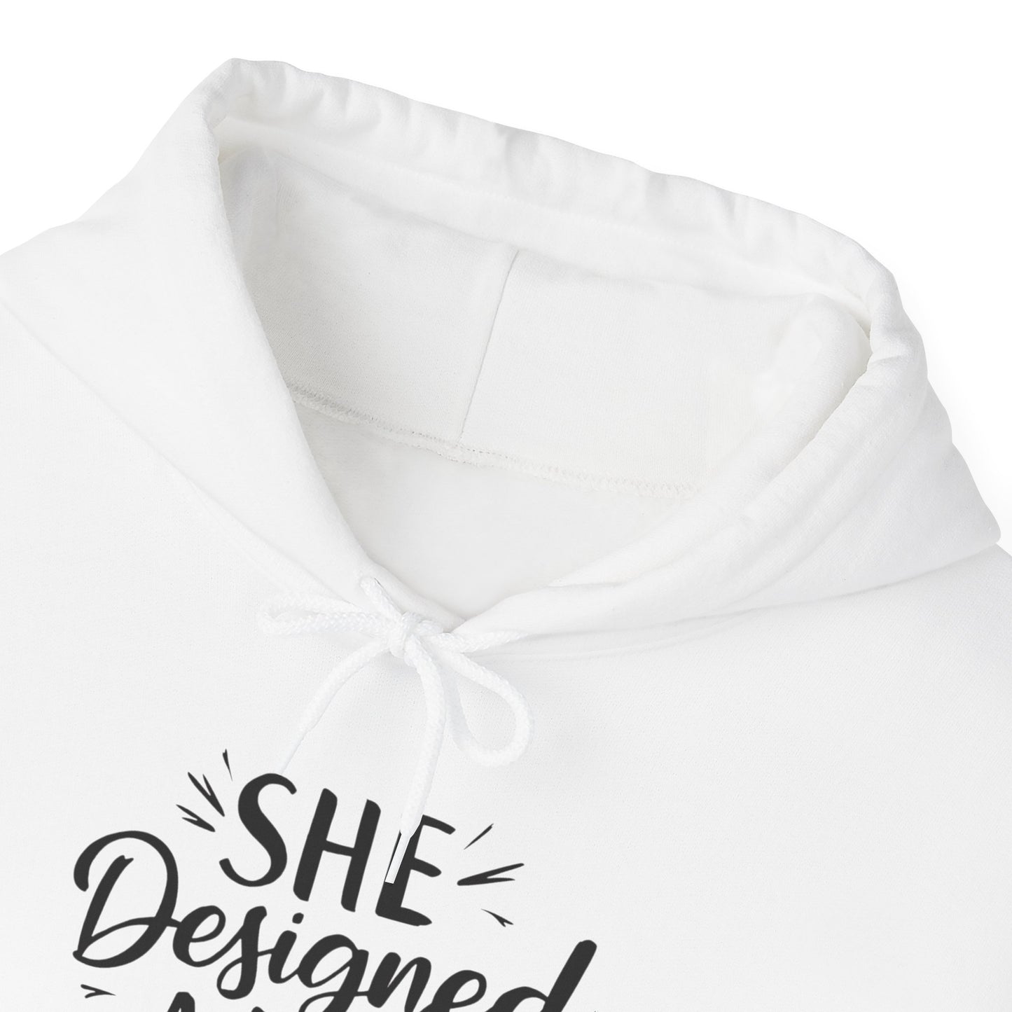 She Designed Printed Unisex Heavy Blend™ Hooded Sweatshirt