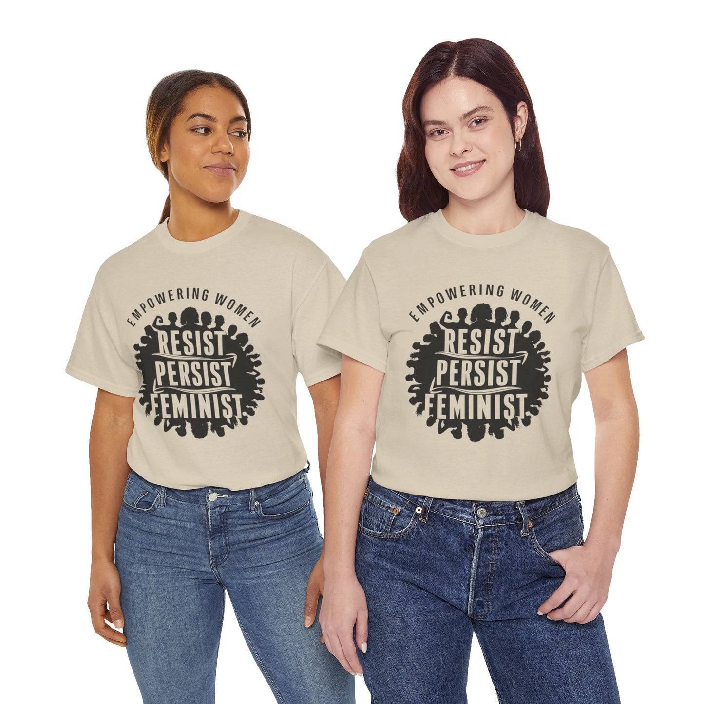 Empowering Women Printed T Shirt with Hearts