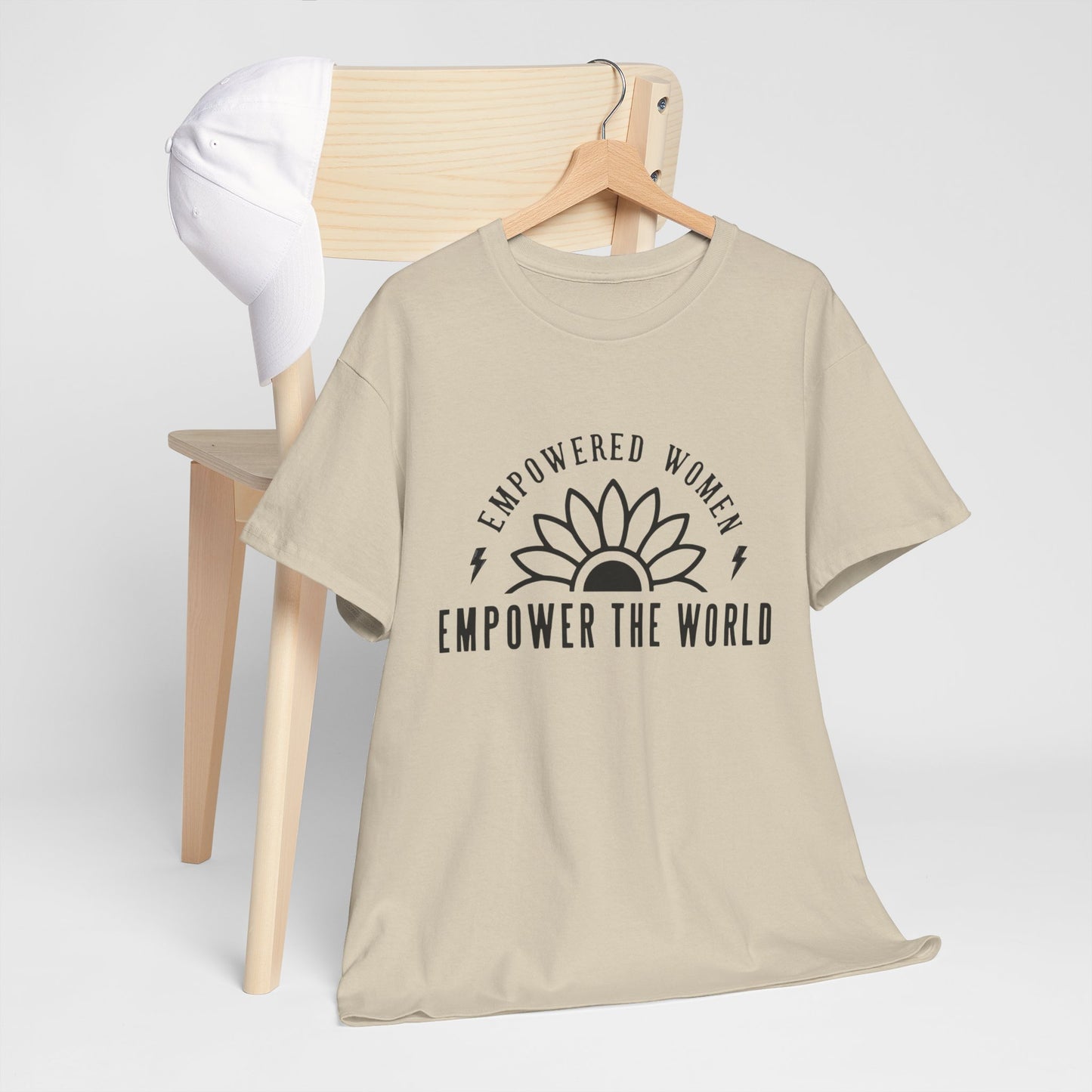 Empowered Women Printed T Shirt with Hearts