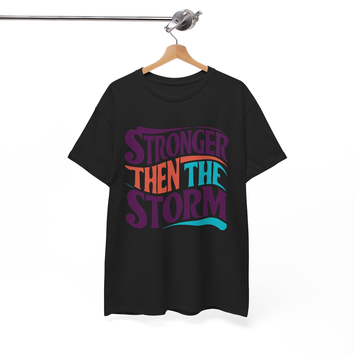 Stronger Then  Printed T Shirt with Hearts
