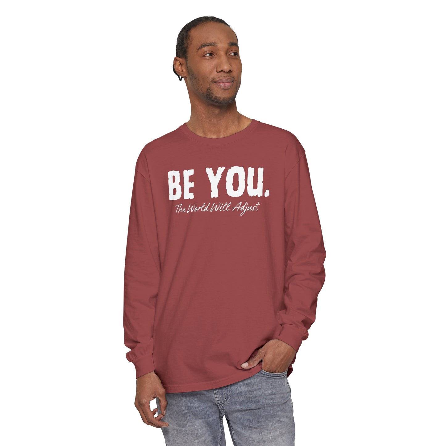 Be You Women Garment-dyed Long Sleeve T-Shirt