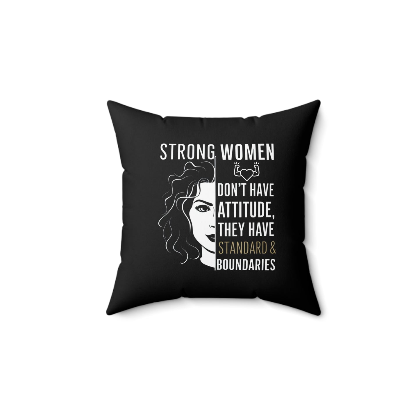 Strong Women Spun Polyester Square Pillow