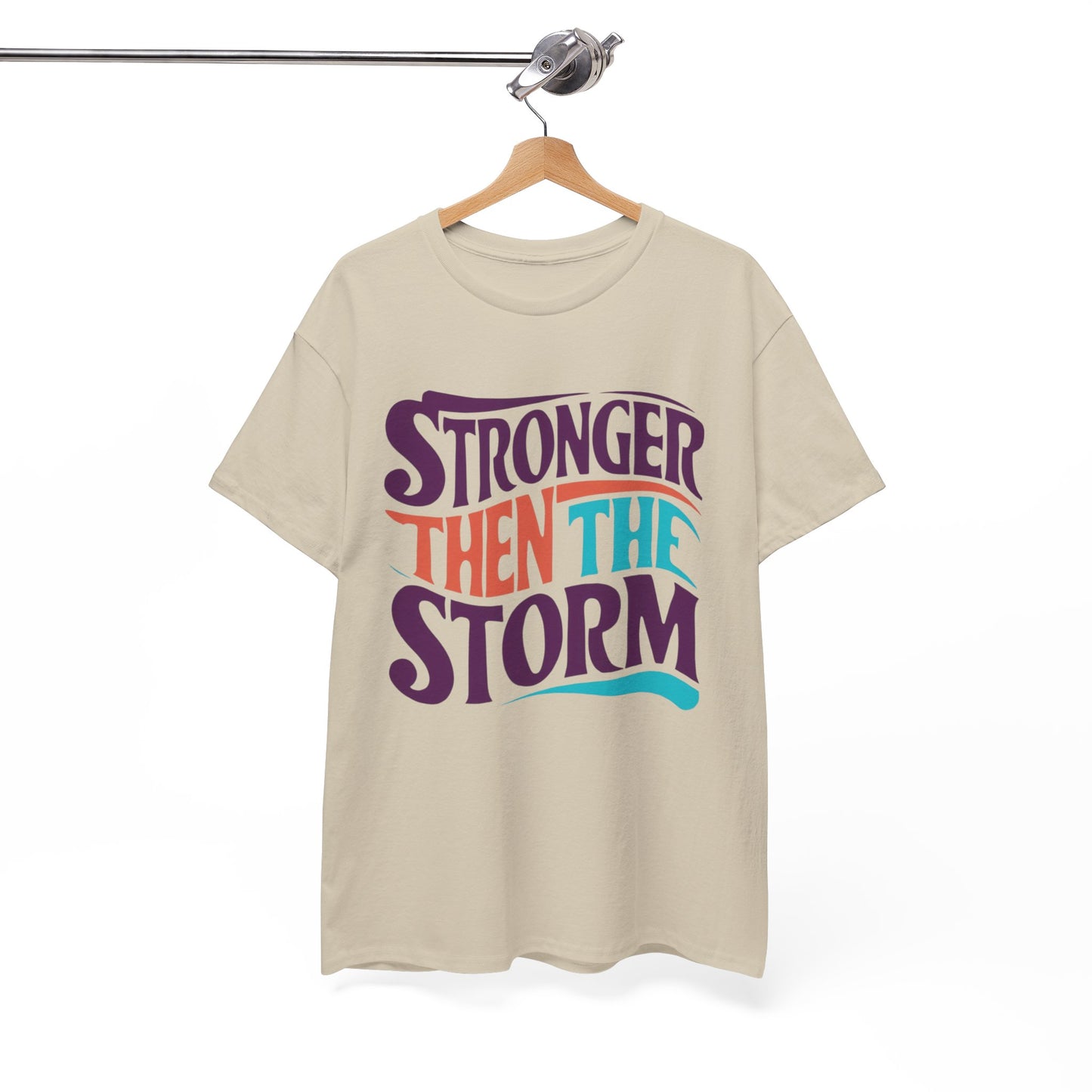 Stronger Then  Printed T Shirt with Hearts