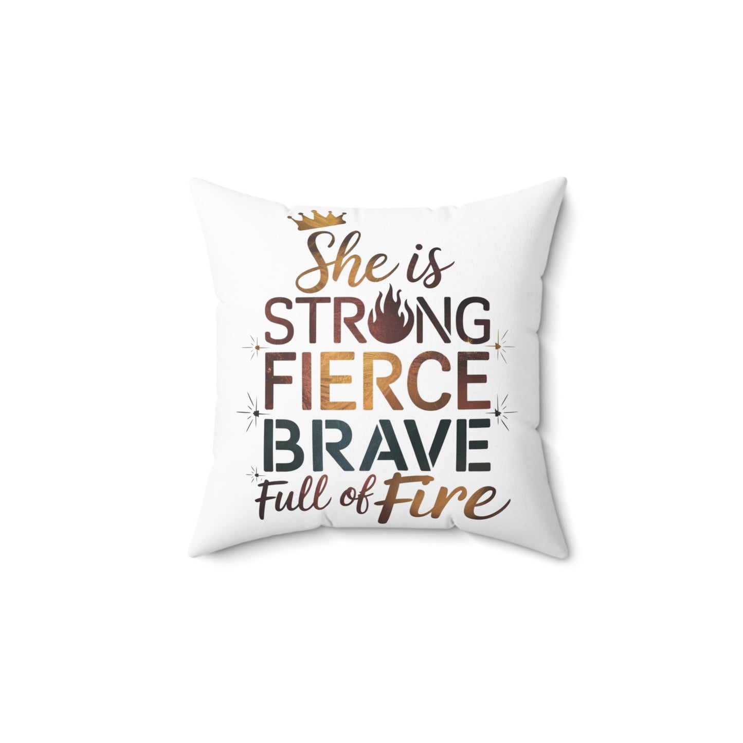 She Is Strong Spun Polyester Square Pillow