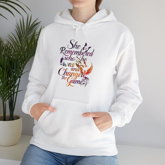 She Remembered Printed Unisex Heavy Blend™ Hooded Sweatshirt