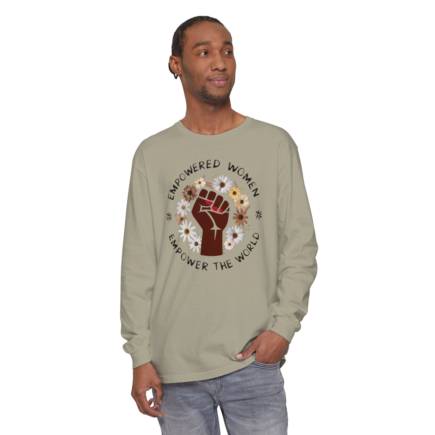 Empowered Women Women Garment-dyed Long Sleeve T-Shirt