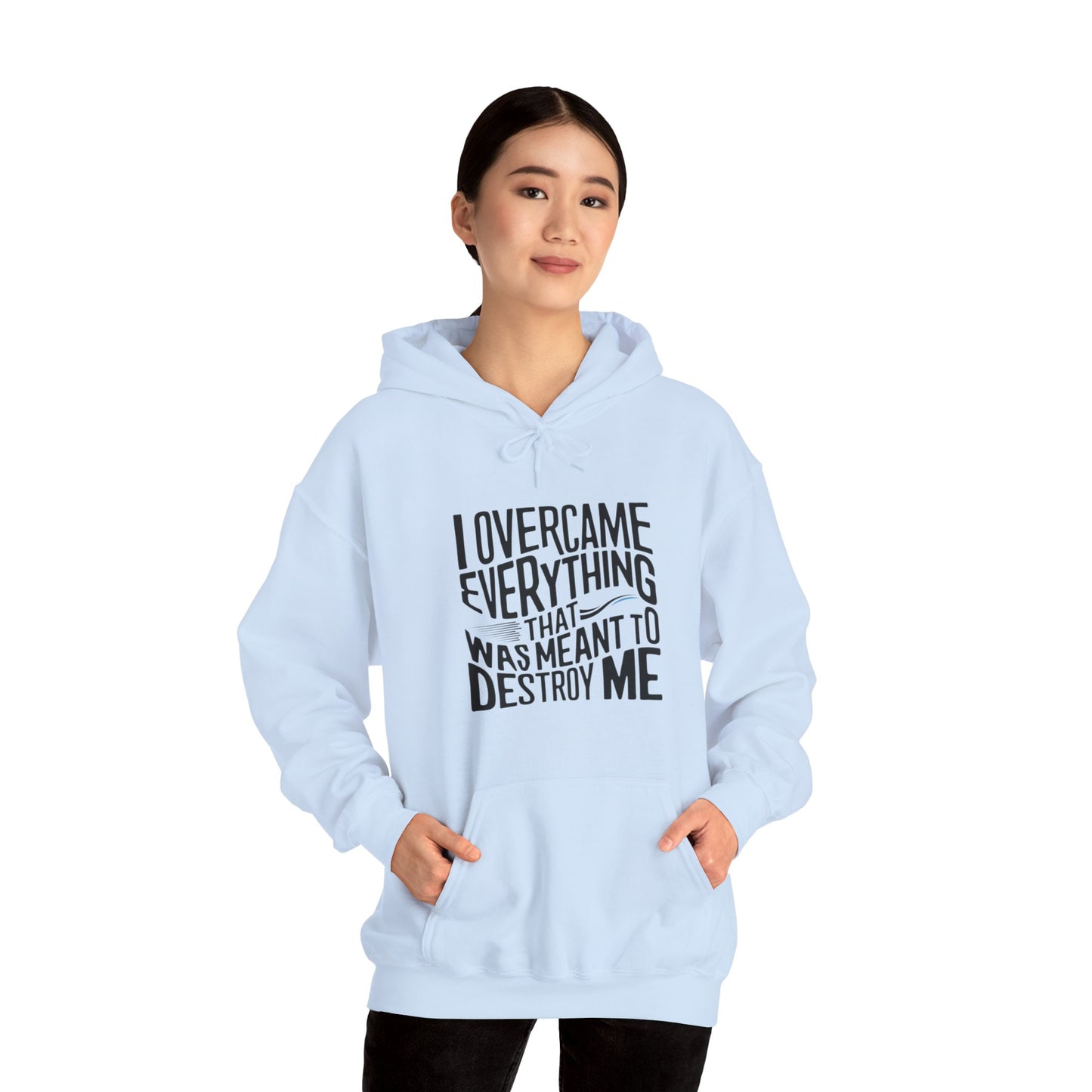 I Overcame Printed Unisex Heavy Blend™ Hooded Sweatshirt