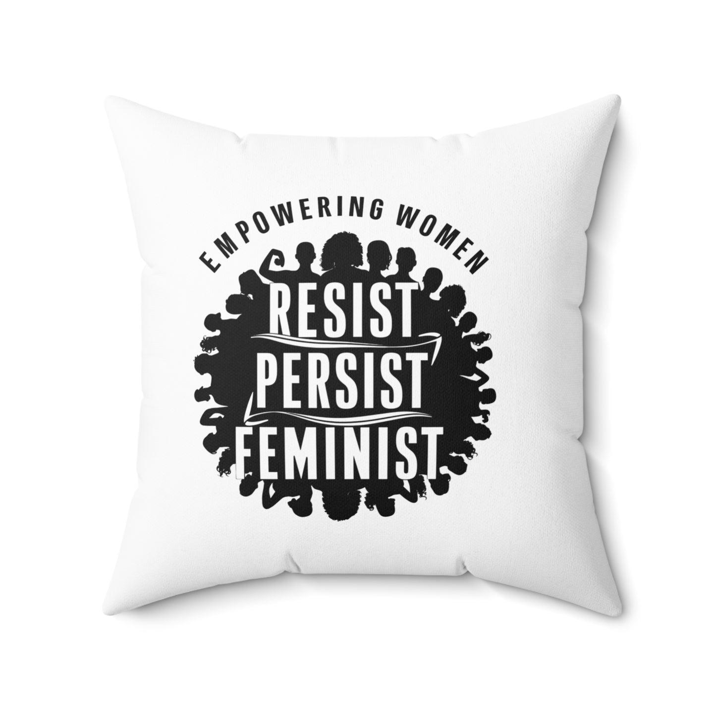 Empowering Spun Polyester Square Pillow