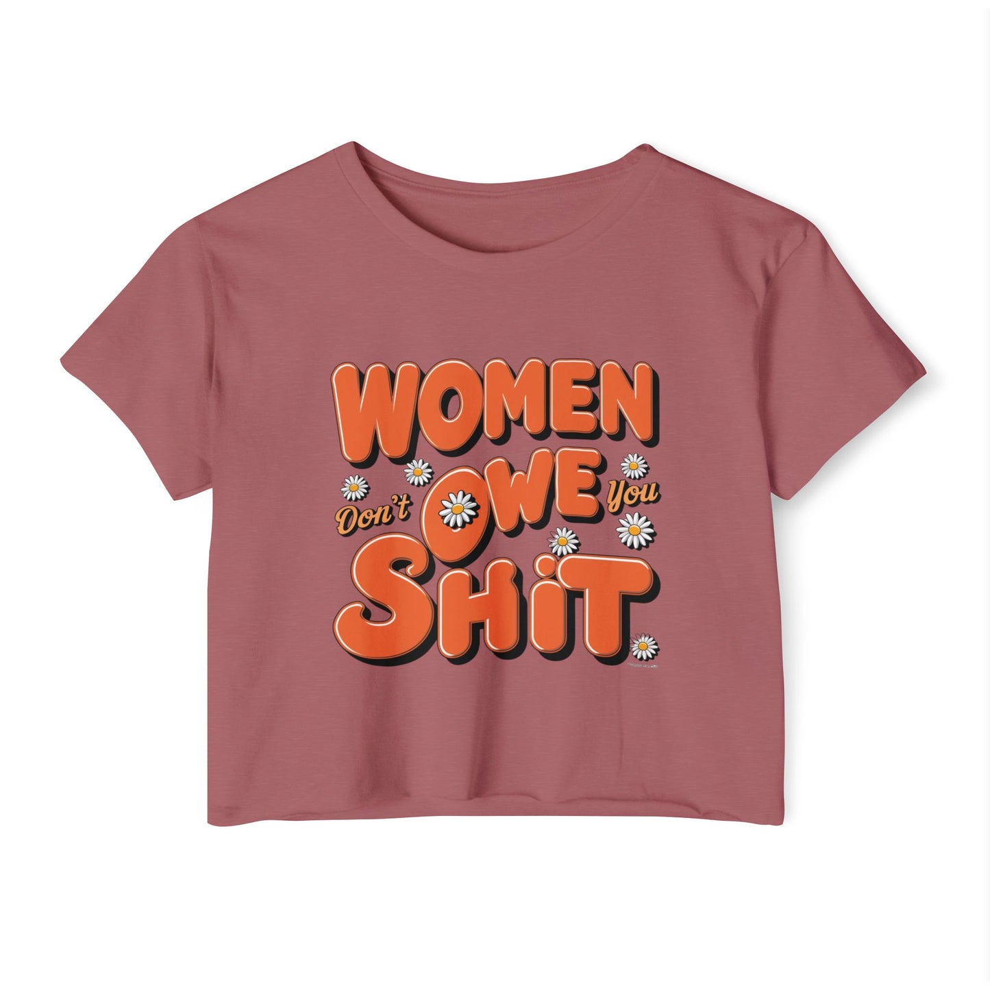 Women Don't Women's Festival Crop Top