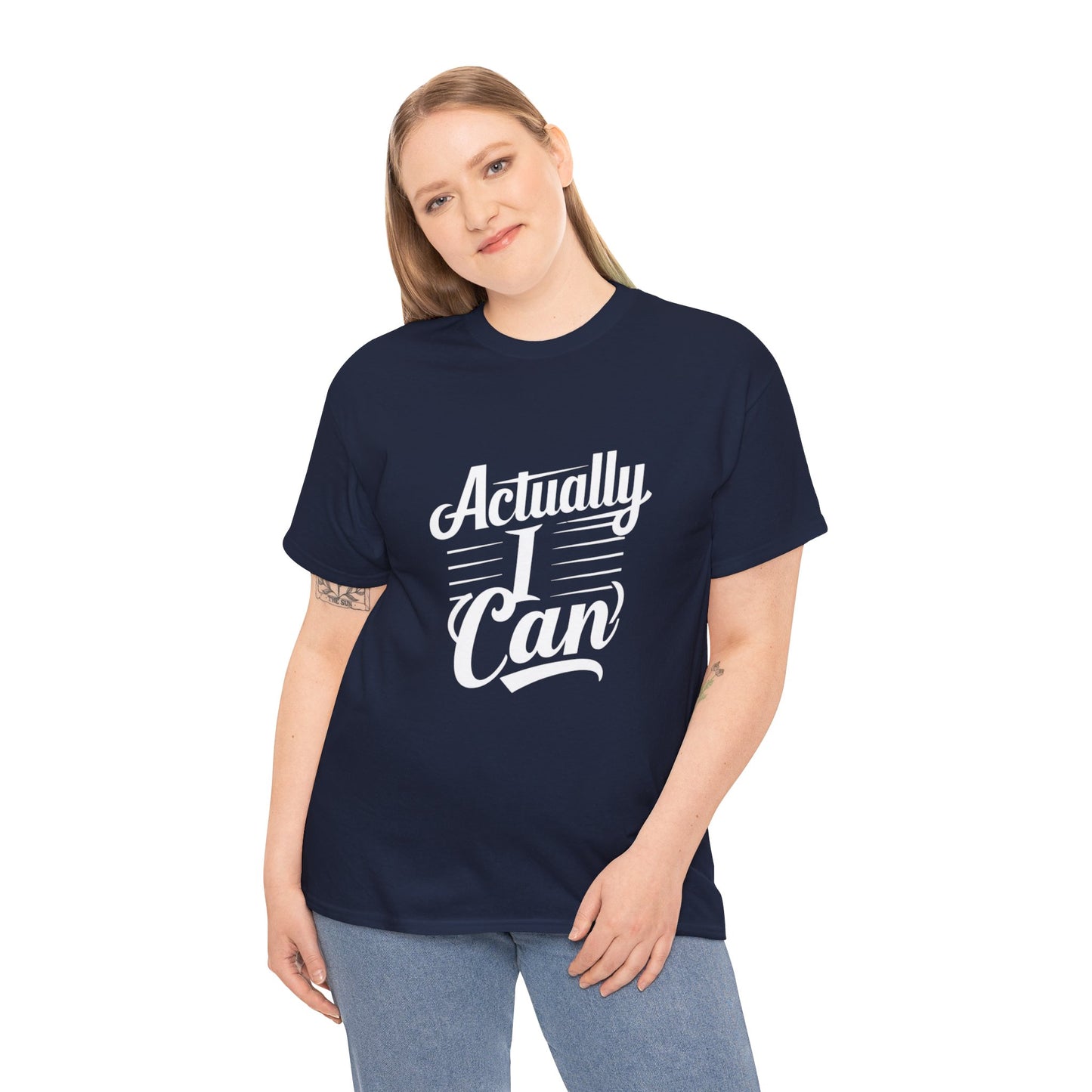 Actually I Can Women Heavy Cotton Tee