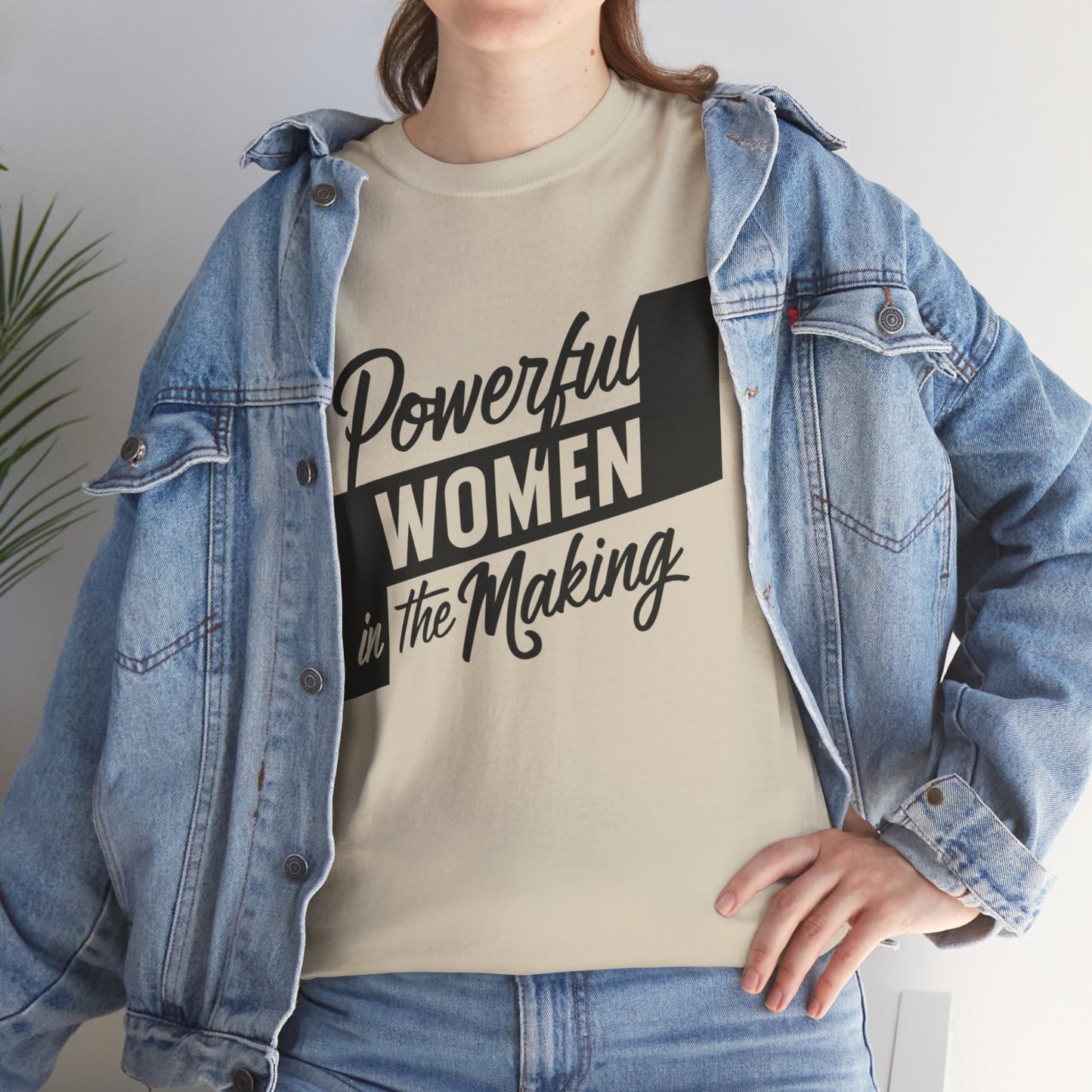 Powerful Women Printed T Shirt with Hearts