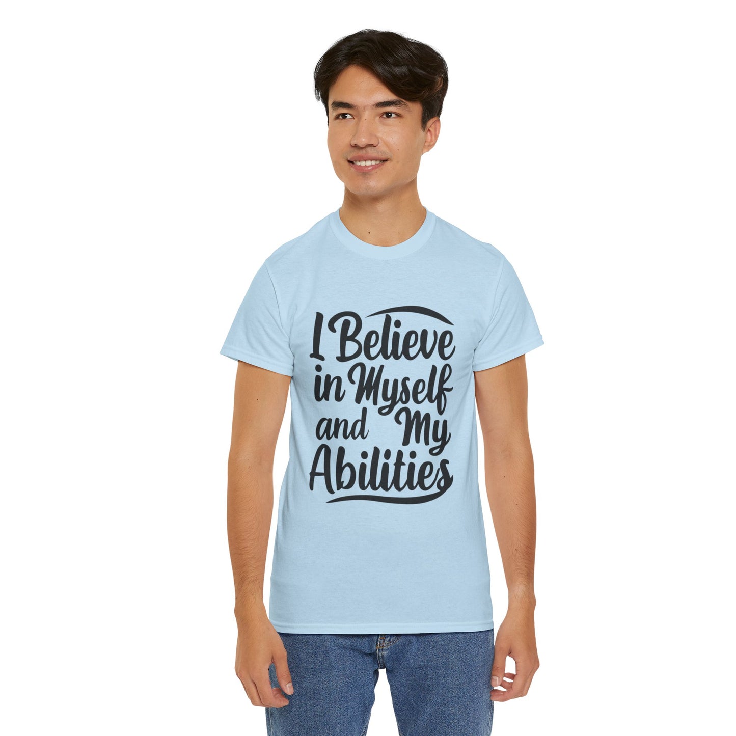 I Believe Printed T Shirt with Hearts