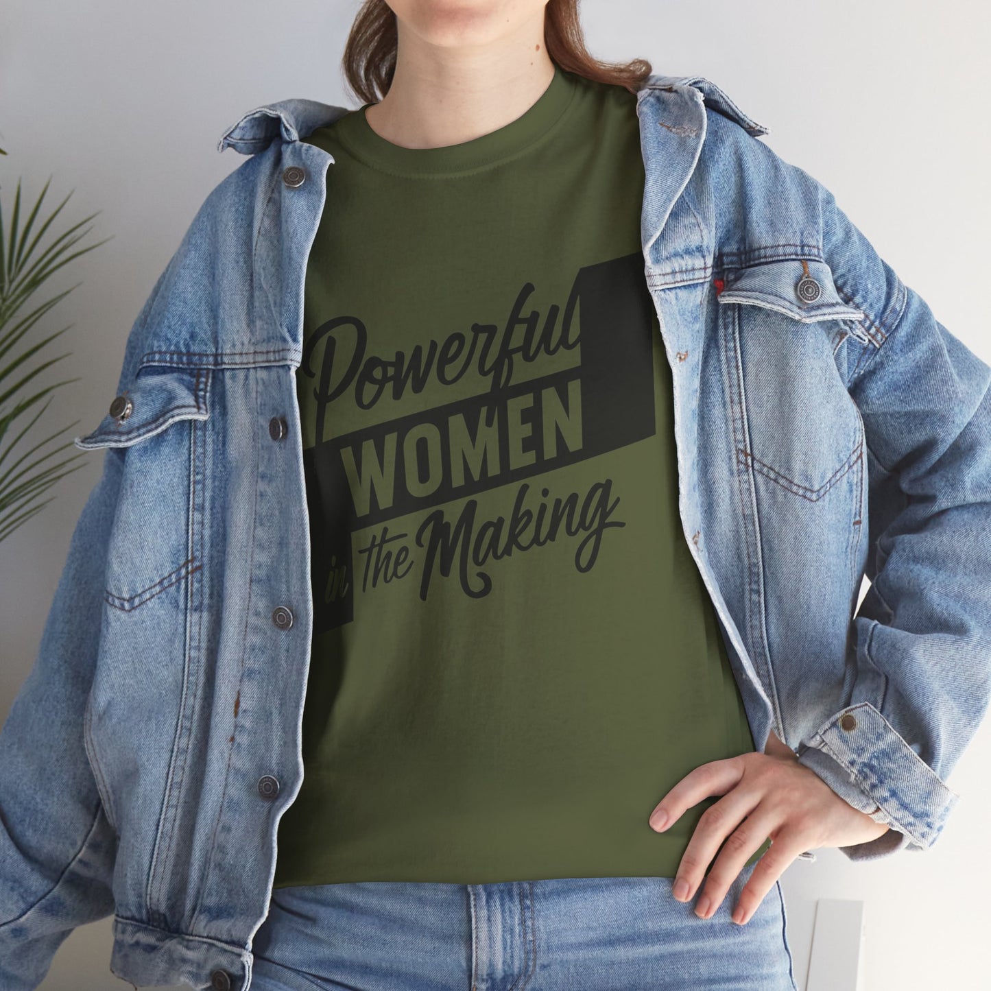 Powerful Women Printed T Shirt with Hearts