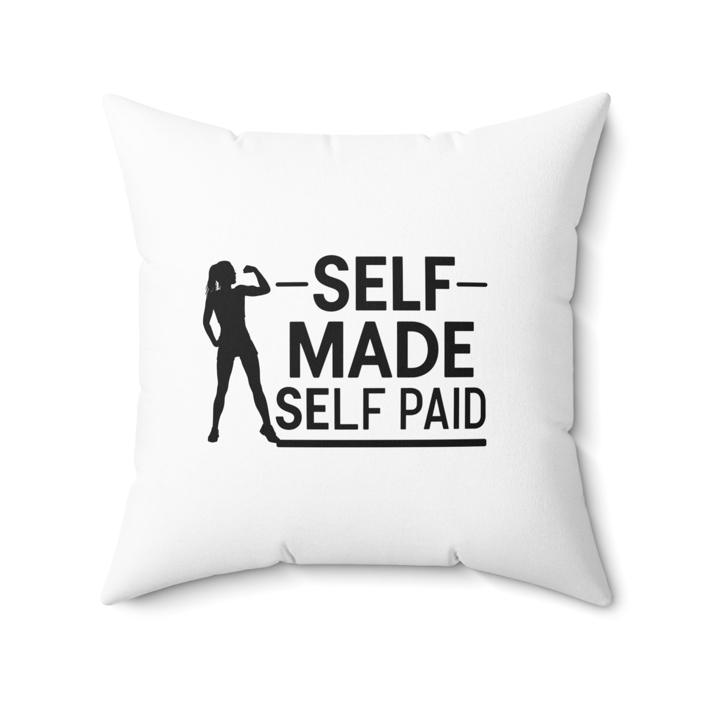 Self Made  Spun Polyester Square Pillow