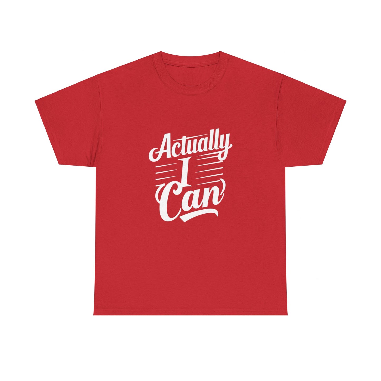 Actually I Can Women Heavy Cotton Tee