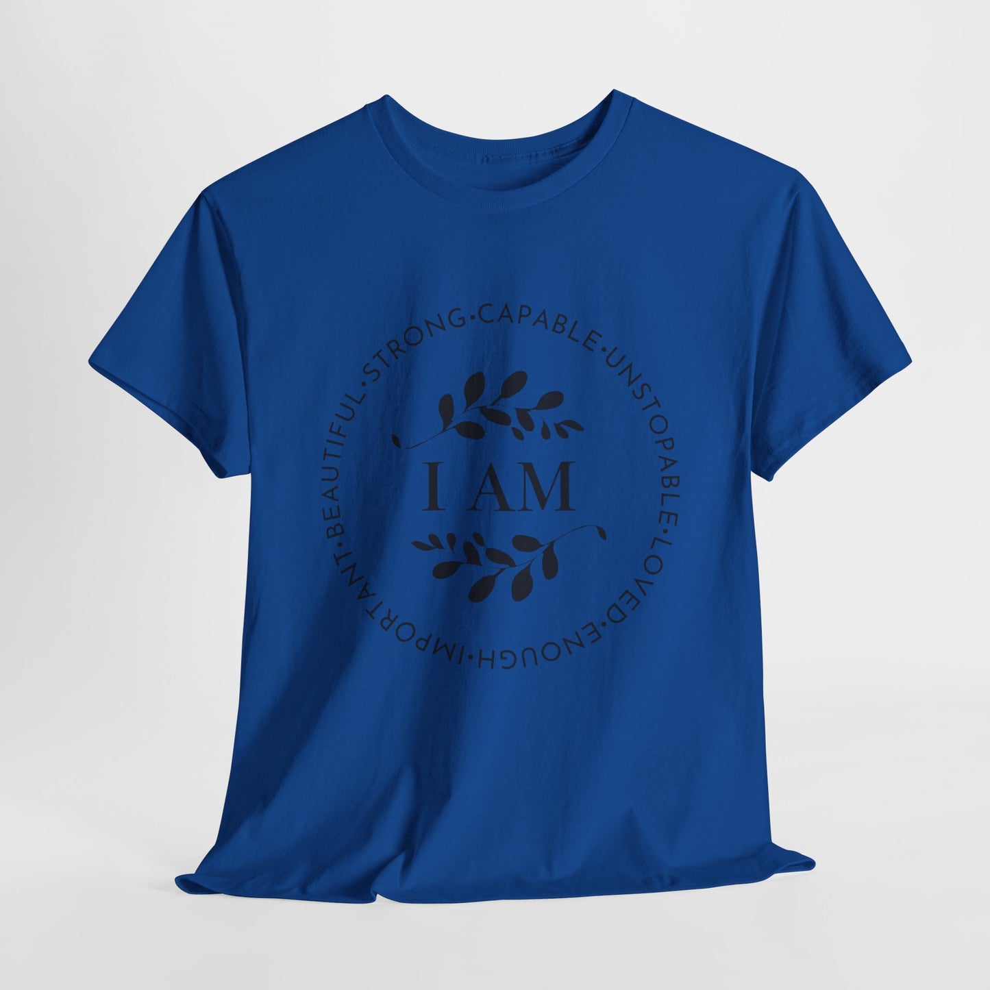 I AM Printed T Shirt with Hearts