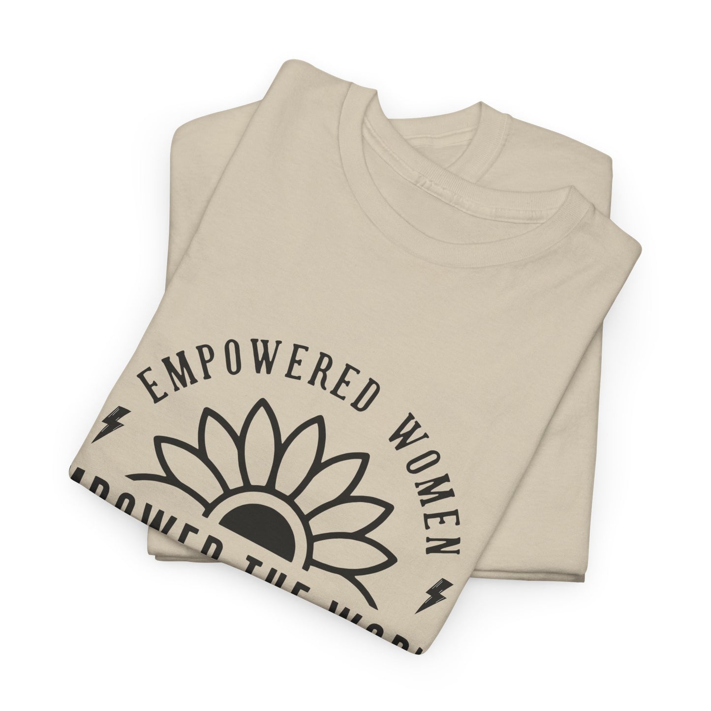 Empowered Women Printed T Shirt with Hearts