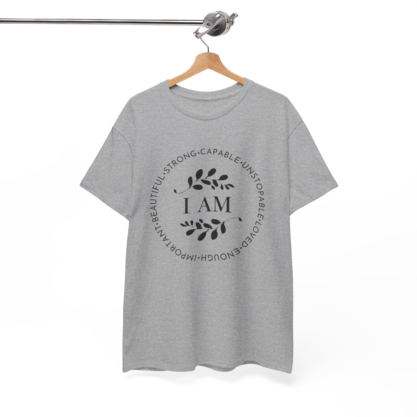 I AM Printed T Shirt with Hearts